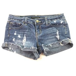 Black Crystal Women's Denim Short Sz 7 L107